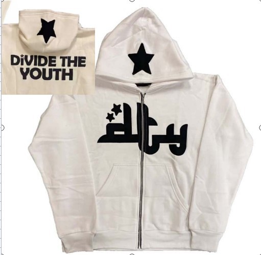 흰색 짧은 zip 전면 및 후면 인쇄