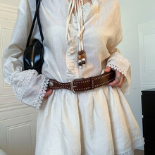 日系复古铆钉个性设计腰带女款街头时尚潮酷配裙子牛仔裤皮带配饰