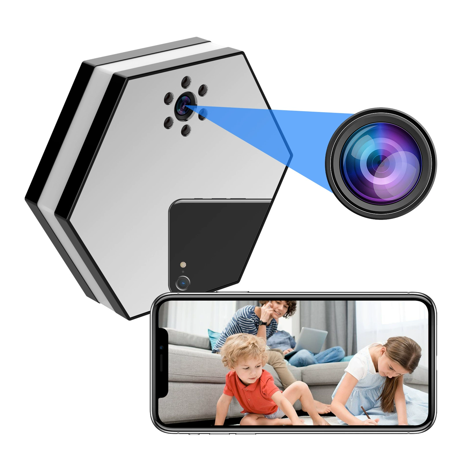 Камера CCTV, радионяня для дома, мобильный телефон