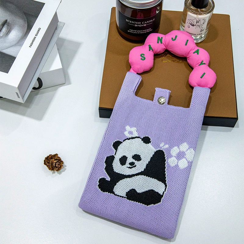 К knitted linen bag - нет, translation: Вязаная льняная сумка, набор, подарок на день рождения в ярких цветах с милыми животными и забавными рисунками