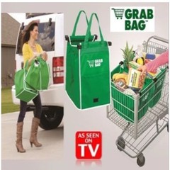 Tv製品グラブバッグshopping bagスーパーマーケットショッピングバッググリーンエコバッググリーンショッピングバッグ