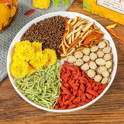 Chrysanthemum cassia seed tea wholesale 150g box chrysanthemum wolfberry cassia seed licorice tea combination scented tea factory direct sales