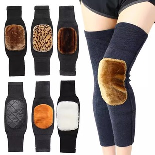 Fall and winter imitation cashmere knee pads plus velvet men thickened cold women warm old cold legs warm knee pads Develvet knee pads