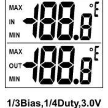 DL1086 : 3V室内外单温度计IC,C/F选择