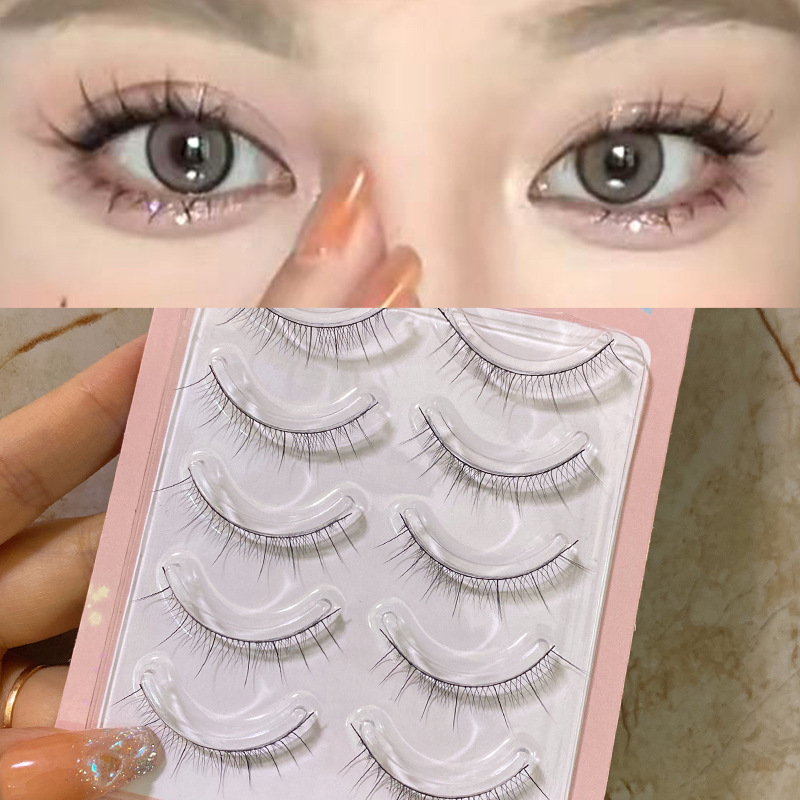 Linda pestaña Shangpin Nano ultra-fino tallo 0,05 fina lana suave mamá nacido aire pestañas MJ08 natural estilo desordenado