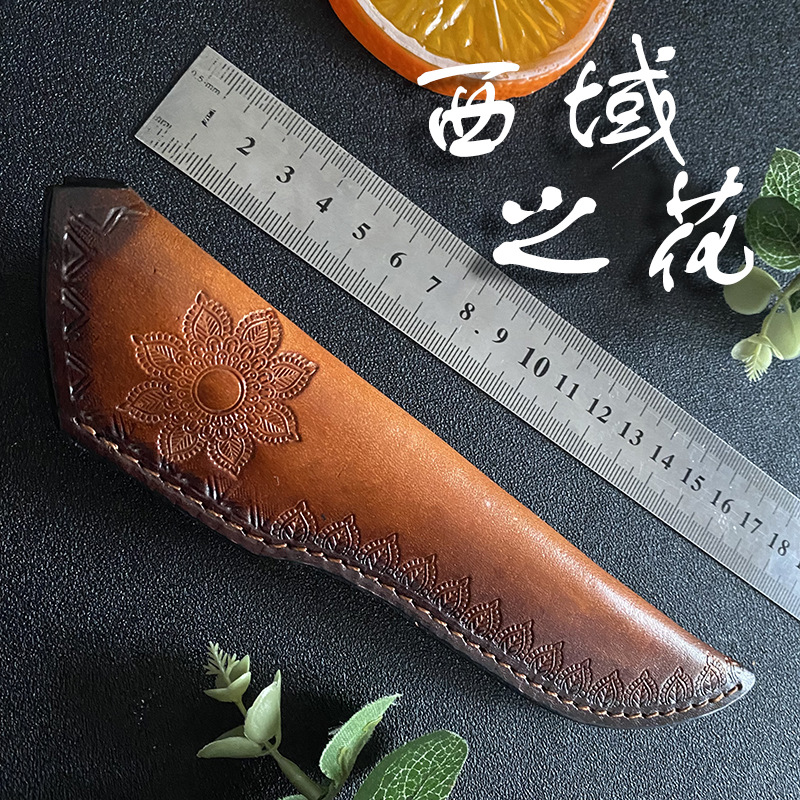 刀 水果刀 刀具 手把肉小刀 刀套通用 进口植鞣牛皮刀鞘