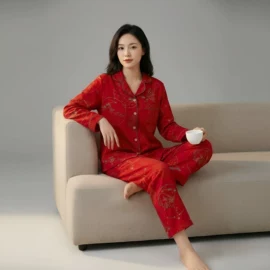 月子服哺乳装;本命年、红色家居服;连身衣、爬服