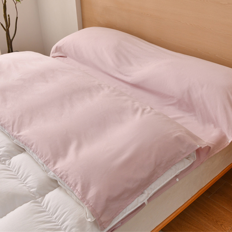 Saco de dormir sucio de hotel de algodón puro, sábana de viaje, funda de edredón, juego portátil de cuatro piezas para viajes de negocios