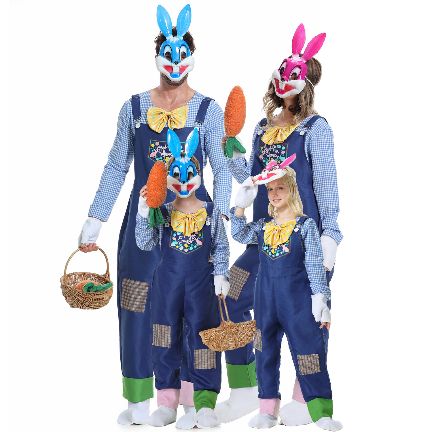 thumbnail image 1 of Disfraces de Halloween 2024 S-XL Disfraz de Pascua Máscara de conejito Ropa de fiesta Fiesta entre padres e hijos Juego de rol Bugs Bunny Judy, 1 of 5