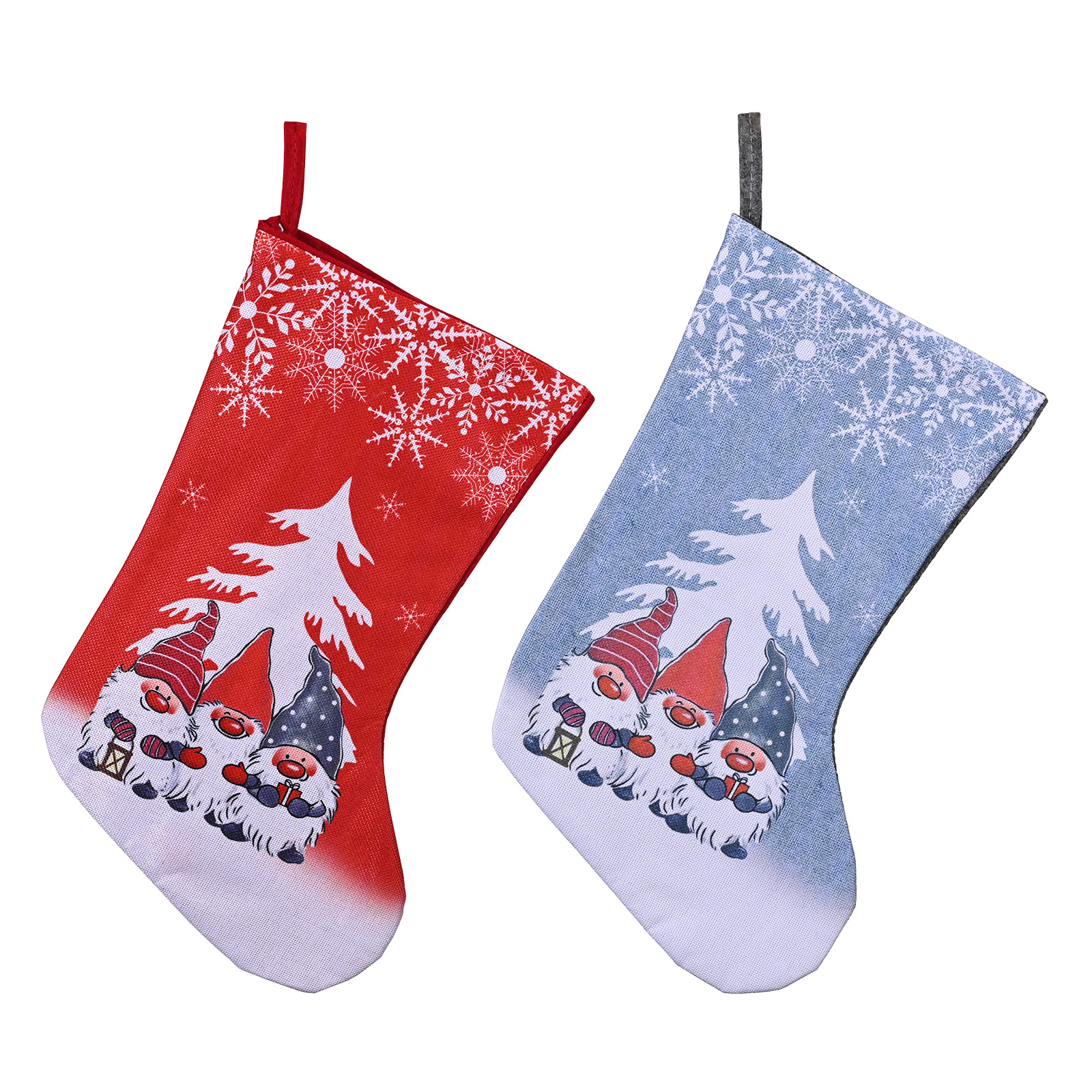 Christmas Decorations Rudolph Printed Christmas Stocking Children Gift with Large Christmas Socks_voghion.com