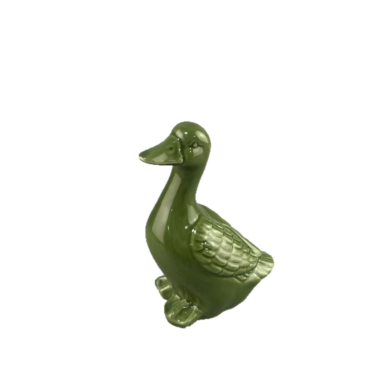 Personalizada transfronteriza cerámica verde pato cisne artesanía ornamentos nórdicos inswind combinación de estudio decoración porche