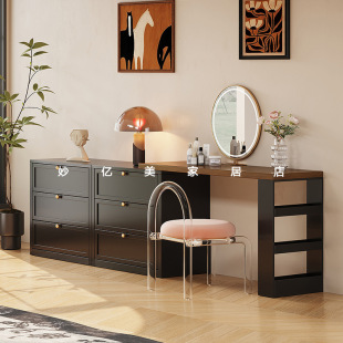 Steel New Dressing Table Modern Bedroom Bedside Simple Cupboard Integrated Small Storage Retractable Dressing Table