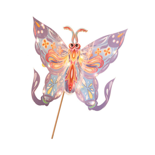 Mid-Autumn Festival lantern butterfly lantern handmade diy material package children's portable ancient style palace lantern luminous wings hanging ornaments