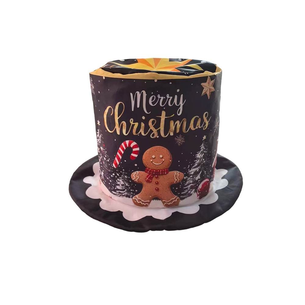 Nuevo sombrero de Navidad transfronterizo de EE.UU. Tío Sam sombrero navideño accesorios de decoración de dibujos animados para niños sombrero alto sombrero superior image 17