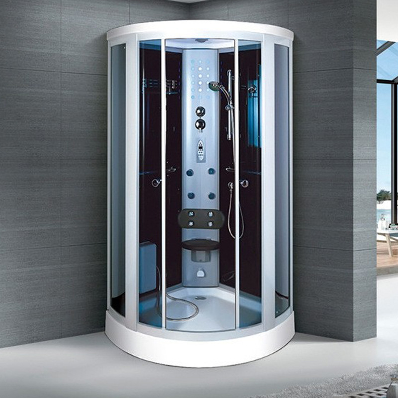 Sala de ducha de vapor integrada en forma de abanico de arco baño integrado lavabo de fondo acrílico baño integrado ducha de baño sala de vapor