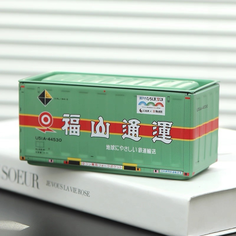 跨境迷你集装箱收纳盒合金微缩模型摆件桌搭盲盒萌粒收纳工业风货|undefined