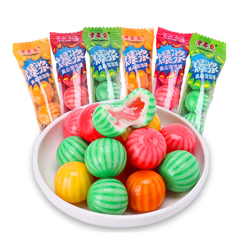 20g Pretty Rabbit Burst Filled Bubble Gum 8090s Post Classic Nostalgic Snack Childhood Watermelon Chewing Candy