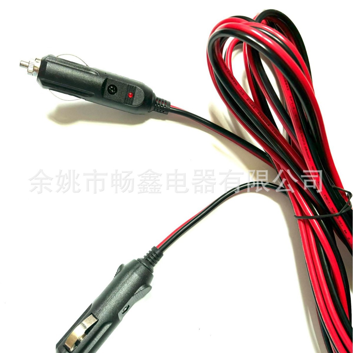 厂家直销 车载点烟器 红黑连接线二极管指示灯 电鼓音响 车载电器