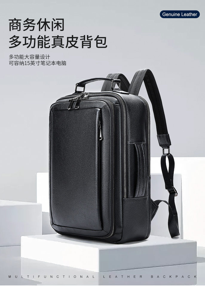 Ba lô nam da bò thật Marante 30×15×40 cm, túi đựng laptop 16 inch — Ba lô 332, Ba lô thường ngày 9008, 8486 Ba lô, Balo vân cá sấu 2283 chi tiết 23