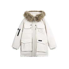 CATTEE美式可拆卸大毛领工装棉服男女2025冬季新款加厚棉服外套潮