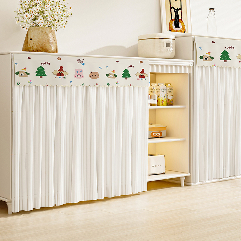 Open-Style Clothing Cover Curtain, Sheer Curtain Decoration for Wardrobe Without Doors, Book Cover, Dustproof Curtain, No Drilling Required Open-Style Clothing Cover Curtain, Sheer Curtain Decoration for Wardrobe Without Doors, Book Cover, Dustproof Curtain, No Drilling Required
