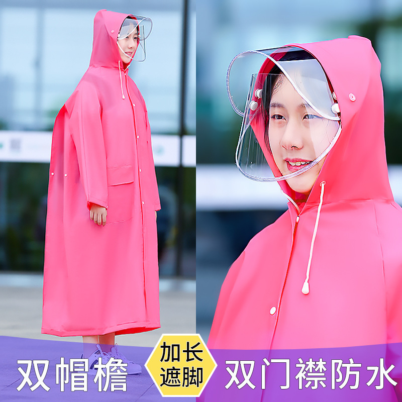 Raincoat electric car long body rainstorm single adult men's and women's battery car bicycle poncho a generation of hair