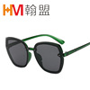 Retro fashionable brand sunglasses, glasses solar-powered, Korean style