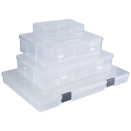 Batch wholesale small storage boxes with partitions, small parts boxes, mini boxes, sample boxes, transparent plastic boxes long
