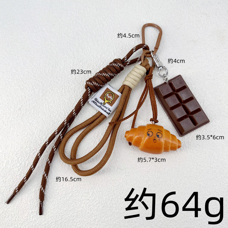 Llavero Colgante para Bolso con Diseño de Comida Realista de PVC