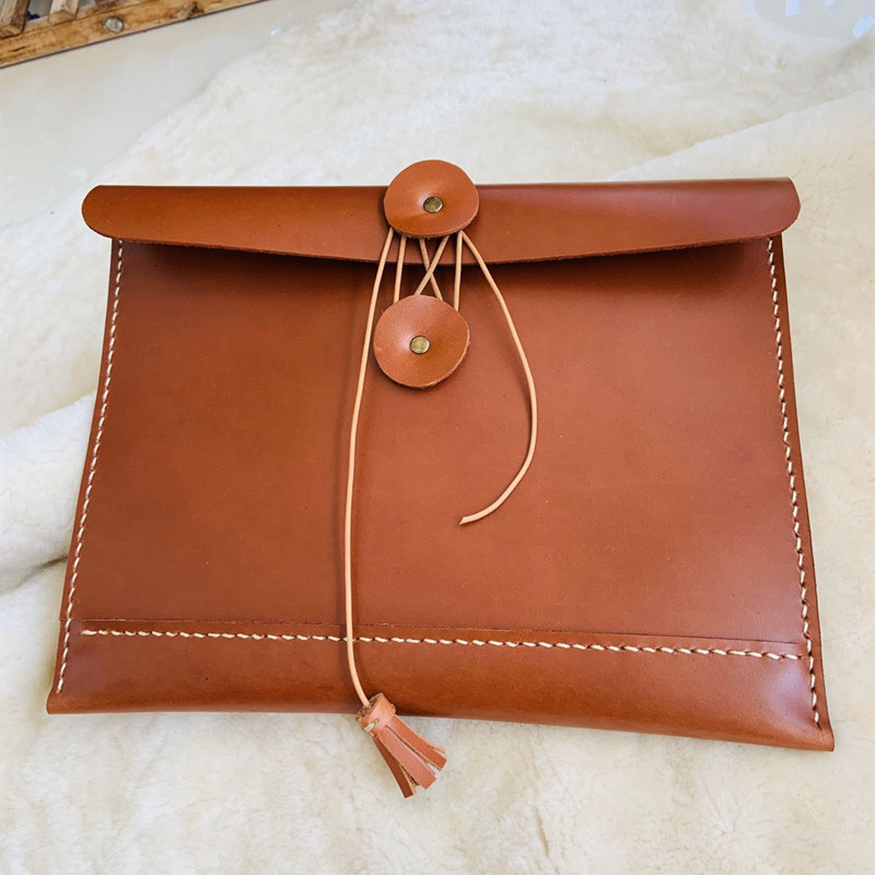 Envelope Pad Bag Leather Handmade DIY Material Bag Head Layer Cowhide Genuine Leather Laptop Inner Bag Flat Cover
