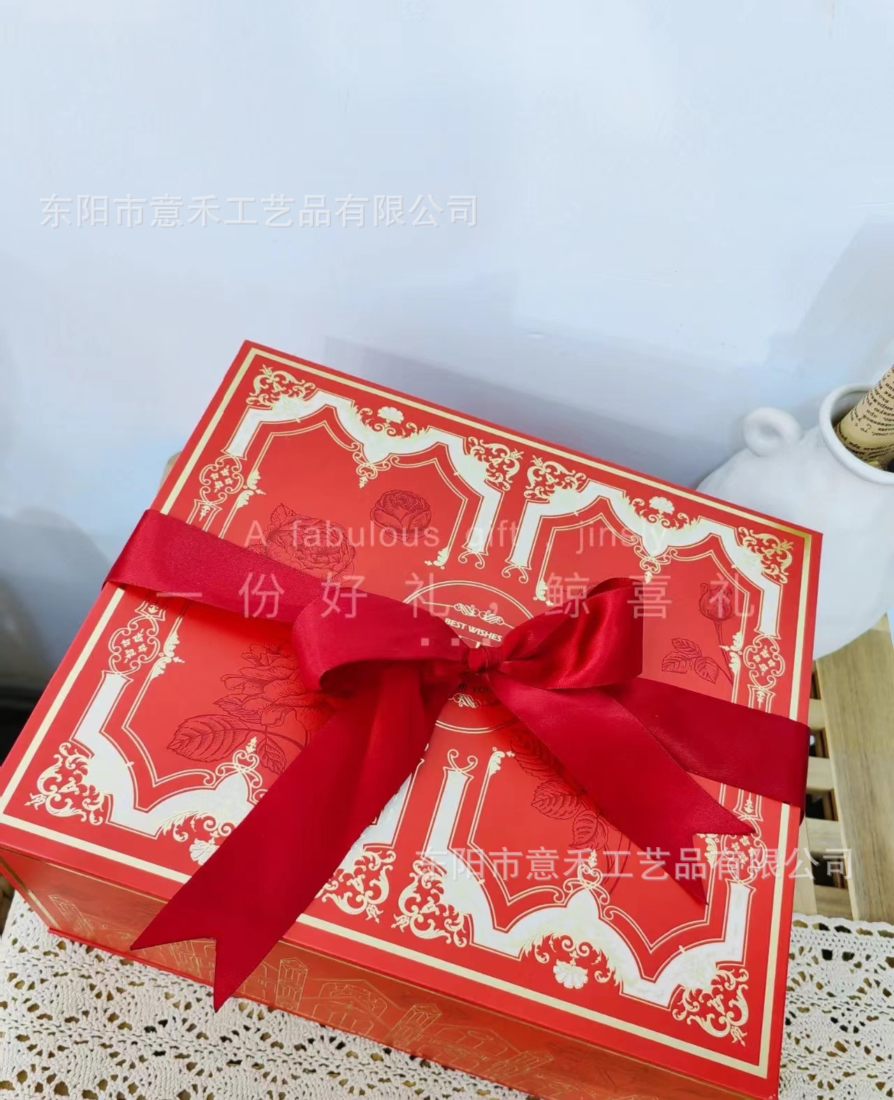 더블 레이어 선물 상자 300*260*160* 프렌치 레드 시리즈