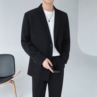 Advanced Sense Autumn Casual Suit Jacket Men's Korean Style Loose Men's Clothing Duffy Handsome Fashionable Light Mature Men's Suit suit