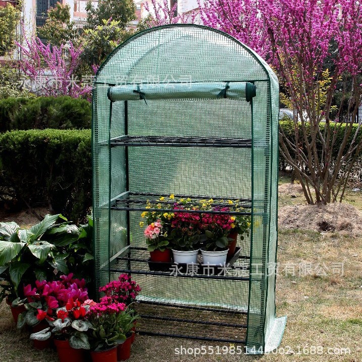 跨境亚马逊货源 花园温室迷你4层圆顶温室小暖房 保温棚 可批发
