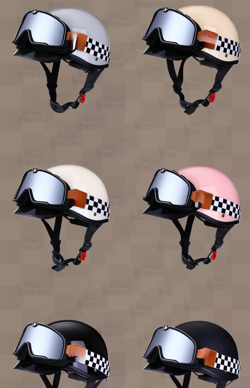 Retro Half Helmet Motorcycle Helmet with 3C Certification