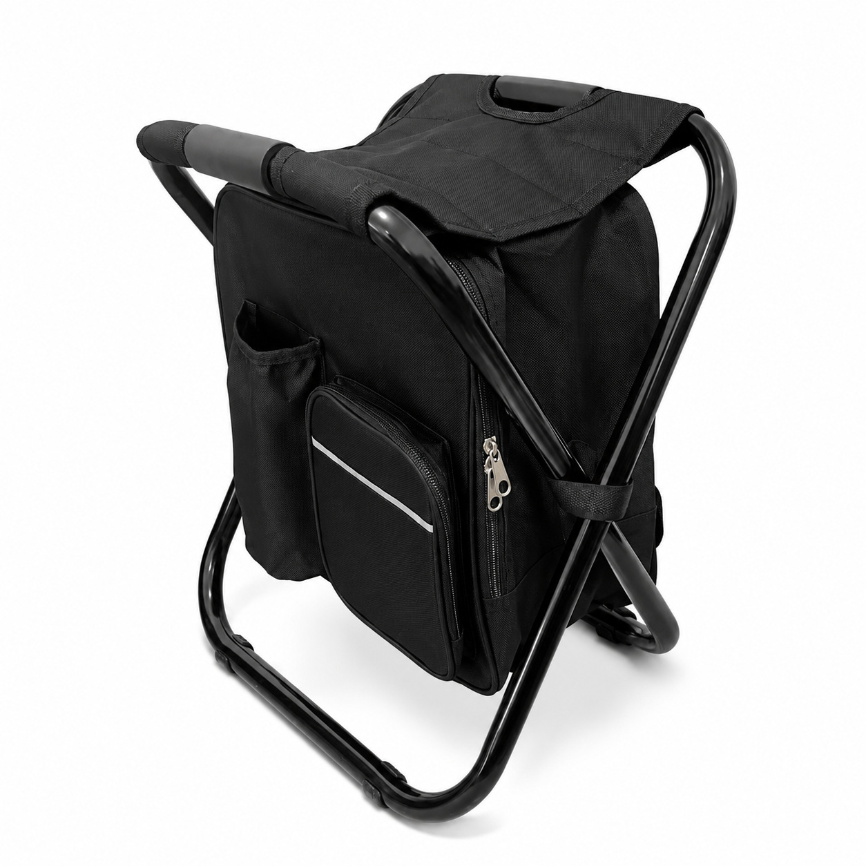 Silla plegable portátil ultraligera para acampar con taburete Maza de pesca en paquetes de hielo fuertes y duraderos con respaldo al aire libre transfronterizo