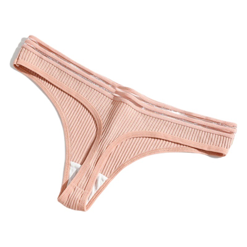 Nueva ropa interior en forma de T sexy hilo seductor Tanga de las mujeres cintura baja de algodón transpirable T-pantalones ventas directas de fábrica