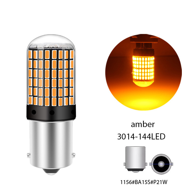 Car LED turn signal decoding anti-strobe 1156 3014 144smd 1157 brake light T20 7443