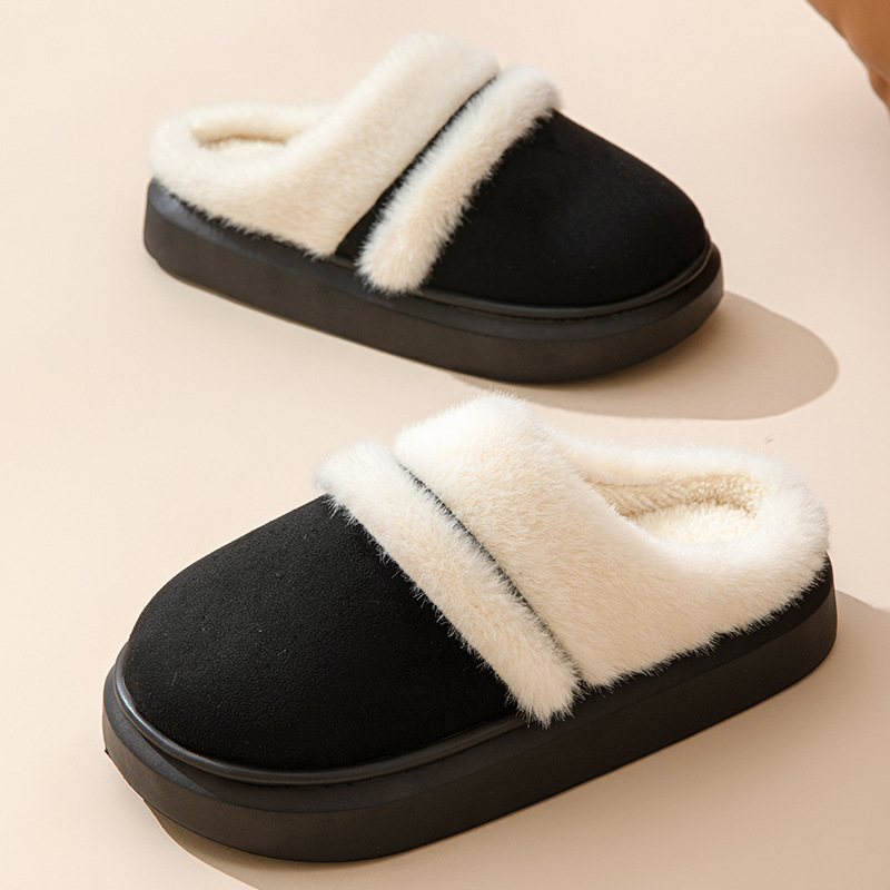thumbnail image 1 of Zapatillas de algodón para mujer Maillard Zapatillas de casa de interior de otoño e invierno para parejas Zapatillas cálidas antideslizantes de suela gruesa para uso exterior, 1 of 5