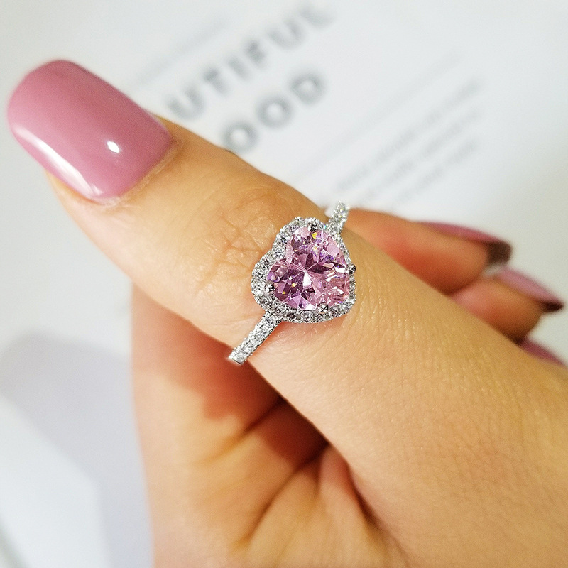 Daisy fashion love heart ring female small design niche texture r1707_voghion.com