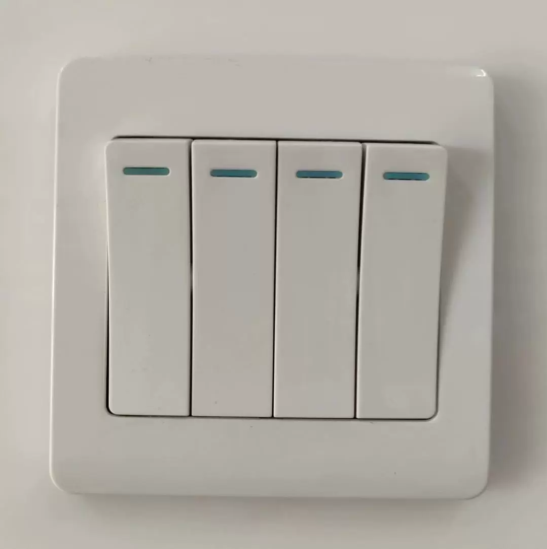 Luoge Wall Ultra-Thin Switch Panel - Lightweight, Multi-Config Electrical Socket Box with Light