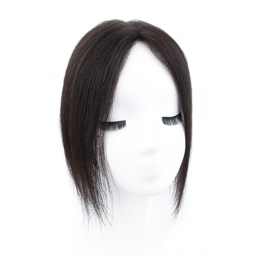 Wig piece for real hair, Swiss net head replacement piece, light and breathable, does not weigh on the head to cover gray hair, Xuchang wig for women