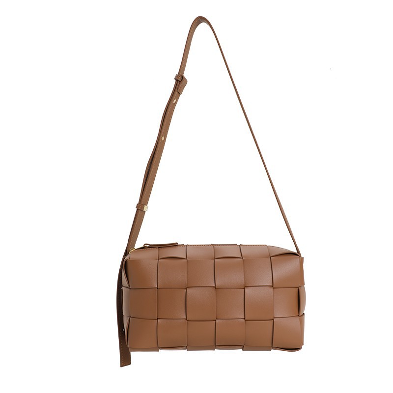 Niche Cowhide Shoulder Square Tote Bag Large Capacity Crossbody Bag Casual Women's Fashion Versatile Handbag Retro - Thumbnail 5