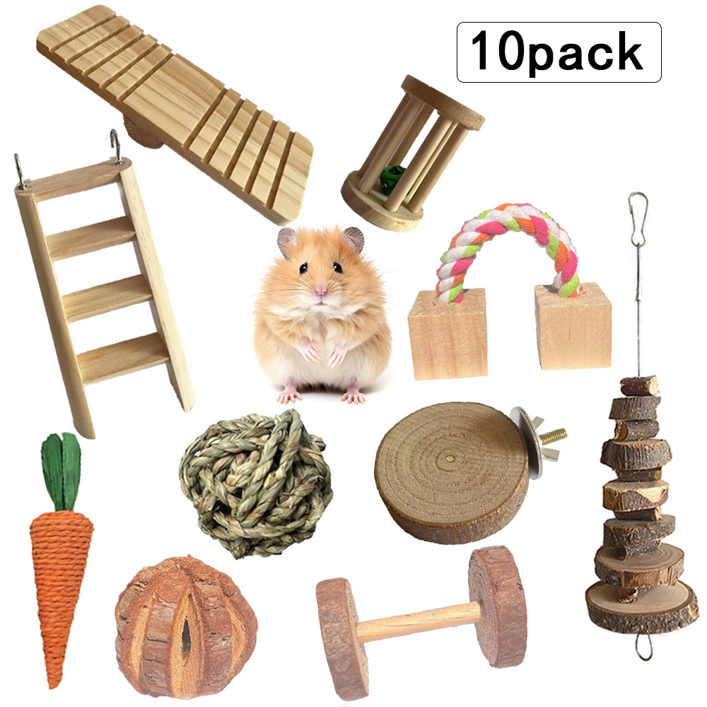 Transfronterizo de madera caliente suministros para mascotas conejo Totoro mordedura aliviar congestión combinación hamster molar traje de juguete