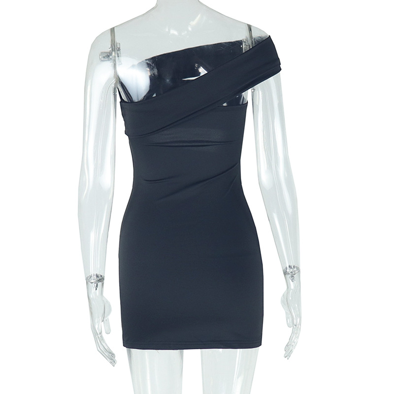 Solid Color Sexy Diagonal Collar Cold-shoulder Sleeveless Dress O1CN01nNgcl71XBNemxtsQU !!1956822885 0 Cib