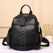 真皮女包2023新款头层牛皮女士双肩包休闲百搭软皮背包可单肩8131