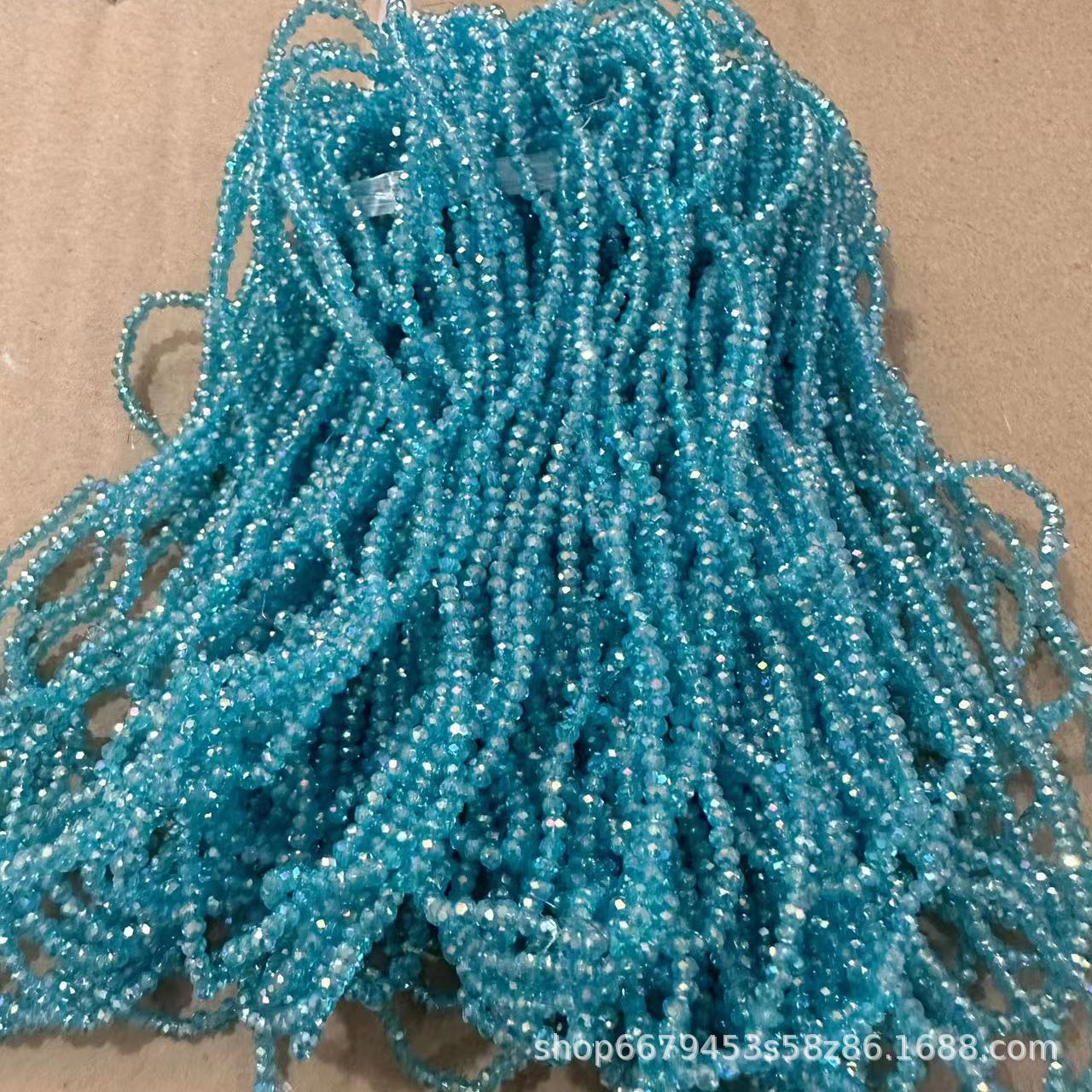 Cuentas planas de 1MM para ruedas de cuentas, cuentas de porcelana AB de alta temperatura, coloridas, transparentes, iridiscentes, facetadas, para pendientes, pulseras, espaciadores y micro cuentas.