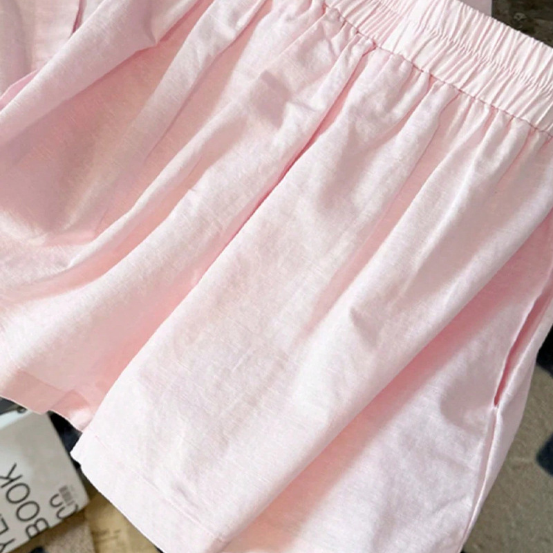 GraceChic GraceChic 2025 Autumn New Cross-Border Foreign Trade Long Sleeve Shirt Shorts European And American Cardigan Two-Piece_voghion.com