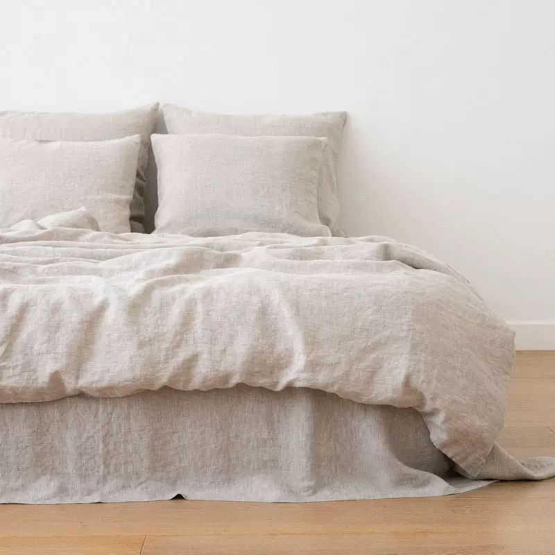 北欧风轻奢汉麻四件套裸睡床上用品床单款水洗大麻四件套现货批发