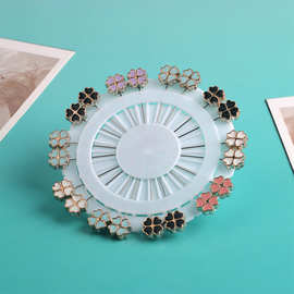 跨境新款滴油花朵设计感小众胸花别针扣针固定配饰丝巾针工厂批发