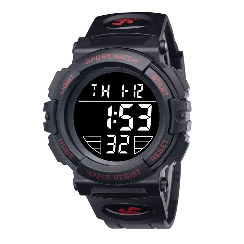 Comercio exterior popular moda al aire libre reloj electrónico estilo deportivo de moda LED alarma de luz fría hombres y mujeres reloj de la escuela secundaria